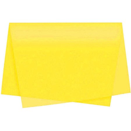 Papel de Seda Amarelo 48x60cm - Ideal para Artesanato