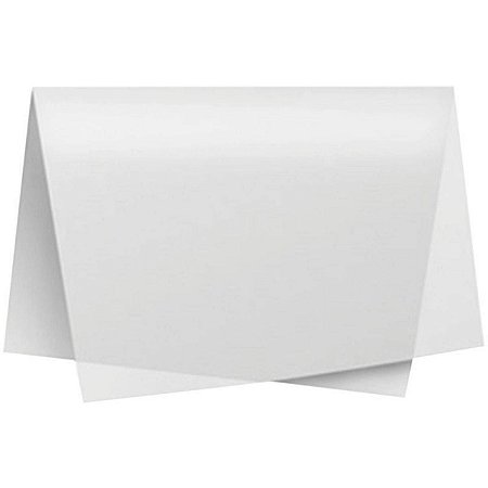 Papel de Seda Branco 48x60cm - Ideal para Artesanato