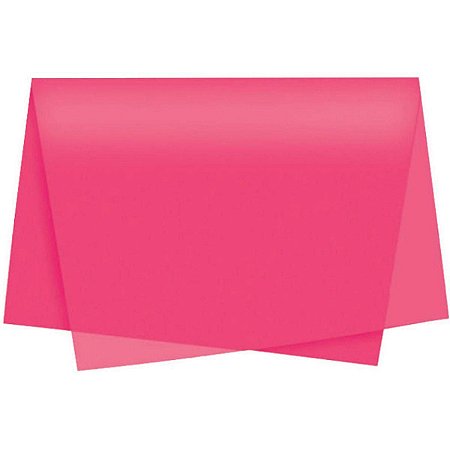 Papel de Seda Pink 48x60cm - Ideal para Artesanato
