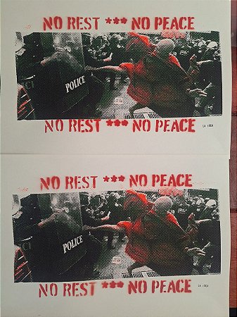 Serigrafia/Stencil - No rest no peace