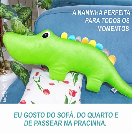 BEBÊ NANINHA - ALMOFADA JACARÉ
