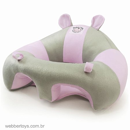 ASSENTO PARA BEBÊ – POLTRONA BABY CHAIR – ALMOFADA ROSA / CINZA