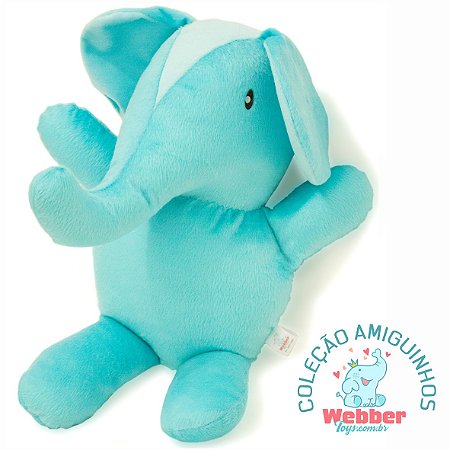 Naninha Para Bebê Bichinho de Pelúcia Antialérgico Elefante Azul Color Baby  : : Brinquedos e Jogos