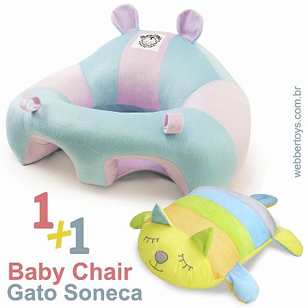 ALMOFADA BEBÊ - BABY CHAIR + GATO SONECA NANINHA