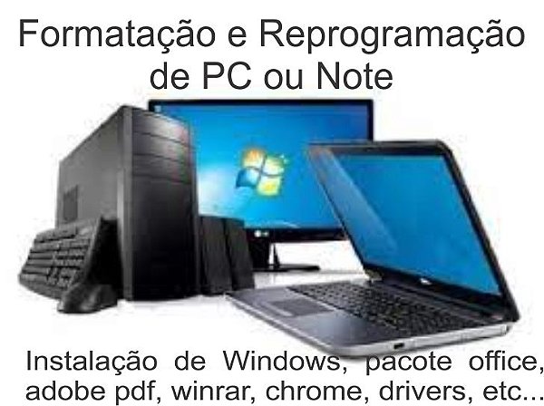 FORMATAÇÃO DE NOTEBOOK OU PC