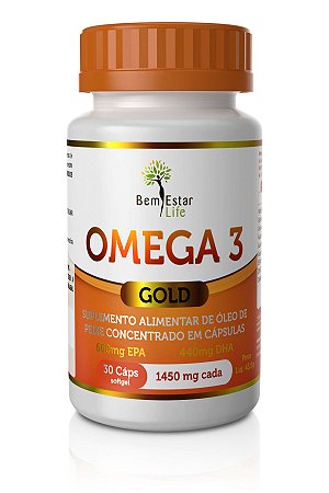 Omega 3 Gold 60 cápsulas - Bem Estar Life