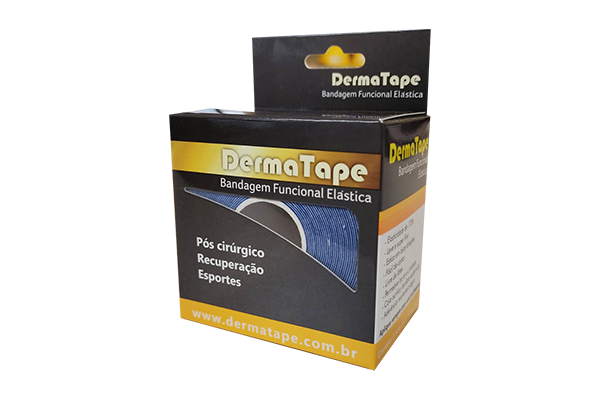 Fita Kinésio Bandagem 5cm x 5m Dermatape Cor Azul