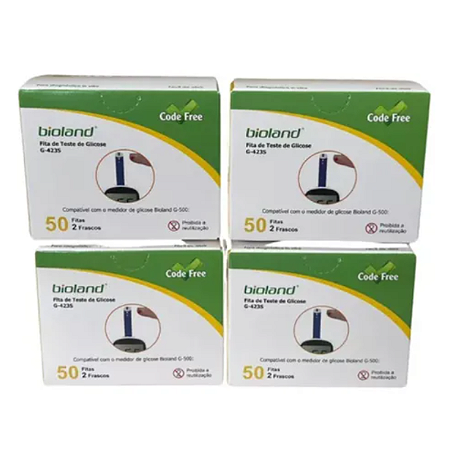 Kit 200 Fitas de glicose para Glicosímetro Modelo G-425-3 - Bioland