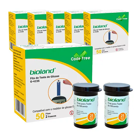 Kit 300 Fitas de glicose para Glicosímetro Modelo G-425-3 - Bioland
