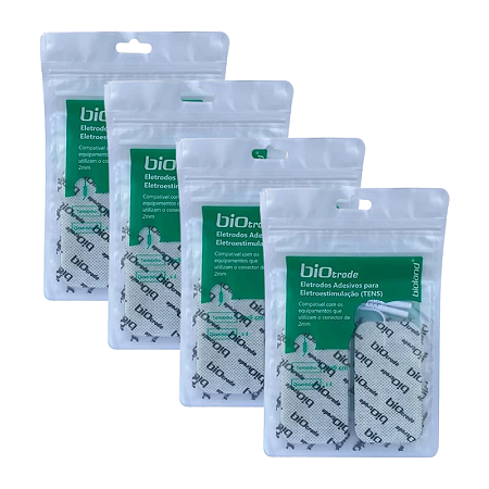 KIT 4 Pacotes Eletrodos Adesivos Bioland total de 16 eletrodos - 5x5cm