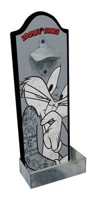Abridor de Garrafa com Dispenser Looney Tunes - Pernalonga Preocupado