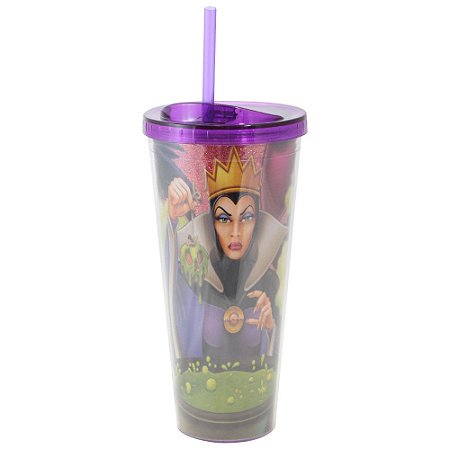 Copo com Canudo 650ml Disney - Vilões