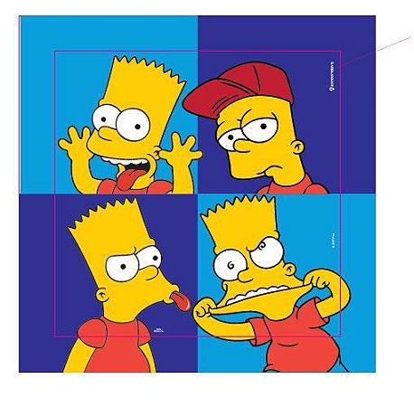 Quadro Canvas Simpsons - Bart Caretas