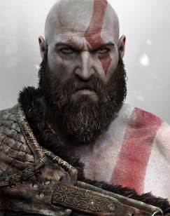 Quadro de Metal 26x19 God of War - Kratos Face