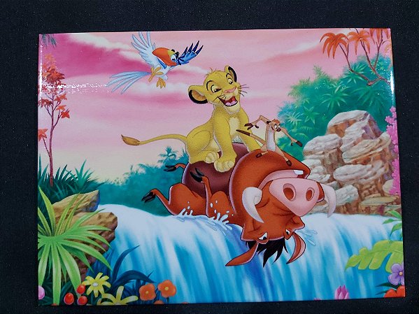 Quadro de Metal 26x19 O Rei Leão - Hakuna Matata