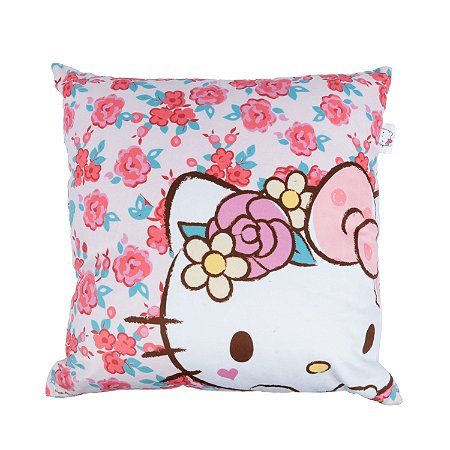 Capa de Almofada 45cm x 45cm Hello Kitty - Rosas