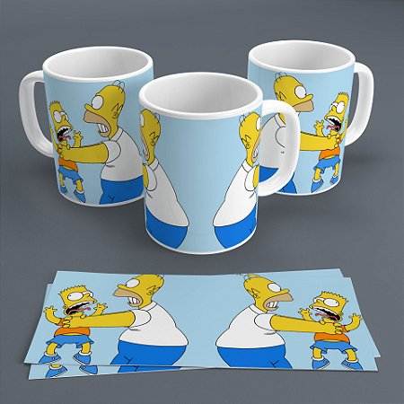 Caneca 300ml Simpsons - Homer Estrangulando Bart