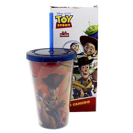 Copo com Canudo 500ml Disney - Toy Story