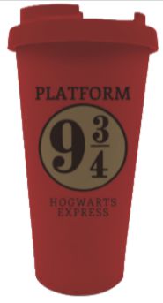 Copo para Viagem c/ Tampa 500ml Harry Potter - Plataforma 9 3/4