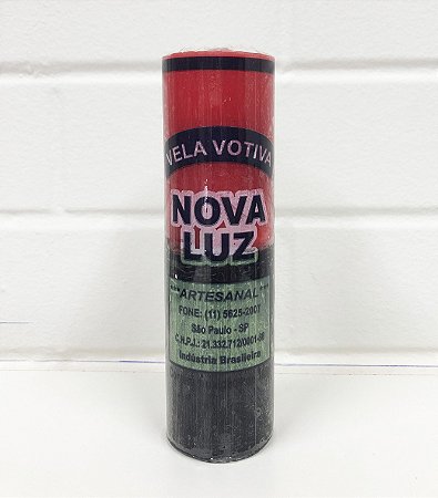 Vela 7 Dias 195 Gr Bicolor  Vermelha/Preta