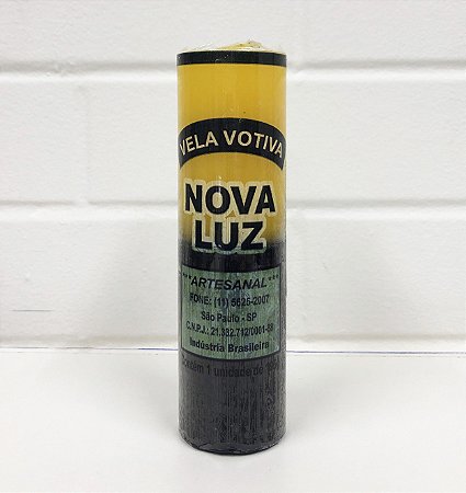 Vela 7 Dias 195 Gr Bicolor Amarela/Preta