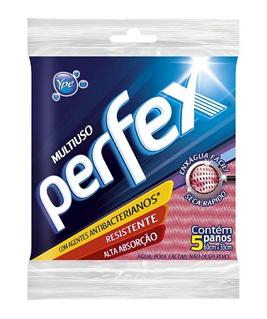 Pano Perfex 60x33cm Rosa PT 5 Un Ypê