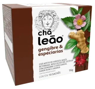 Chá Leão Frutas e Flores sabor Gengibre e Especiarias