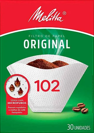 Filtro de Papel Original MELITTA 102 Caixa 30 Unidades