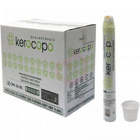 Copo Descartável 50ml Kerocopo - Caixa com 5.000 Unidades