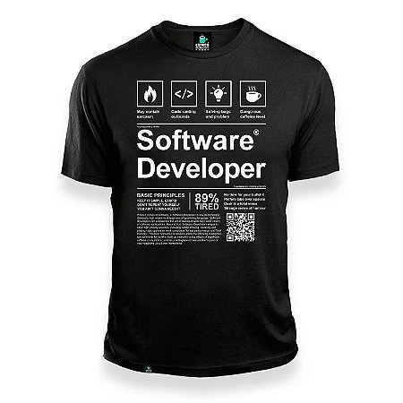Camisa Software Developer preta