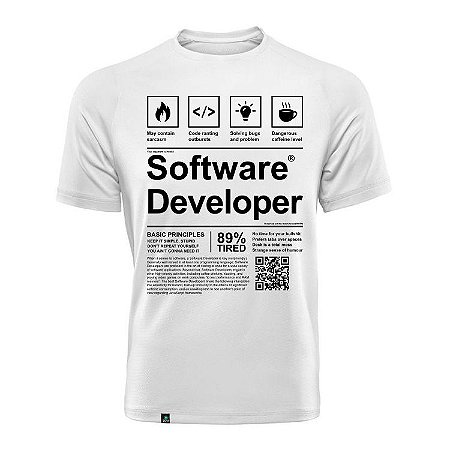 Camisa Software Developer branca