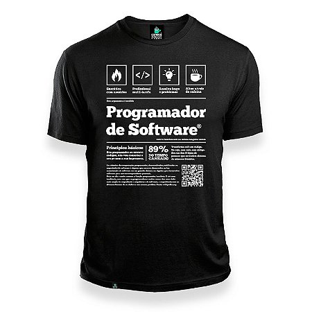 Camisa Programador de Software preta