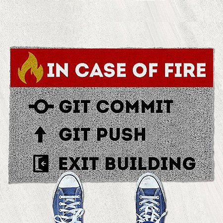 Tapete Capacho In Case Of Fire Git