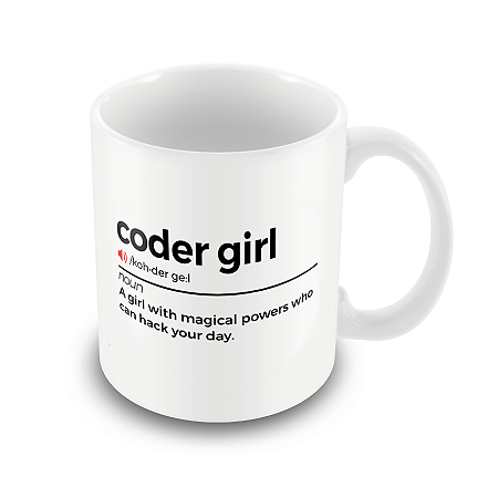 Caneca Coder Girl Definition