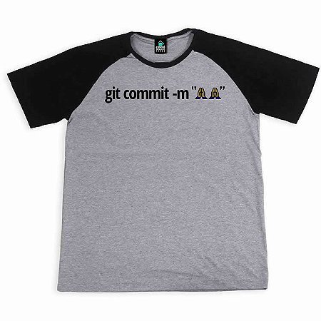 Camisa Raglan Git Commit Fé