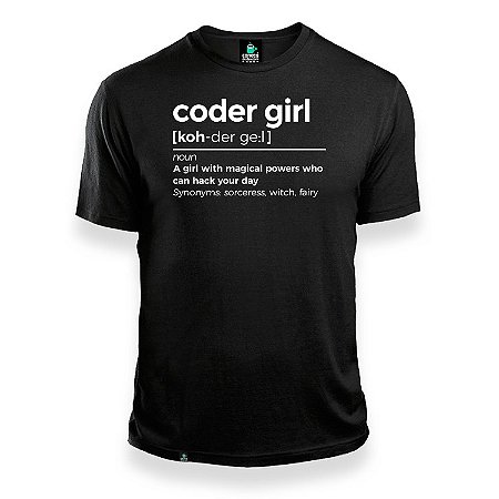 Camisa Coder Girl Preta