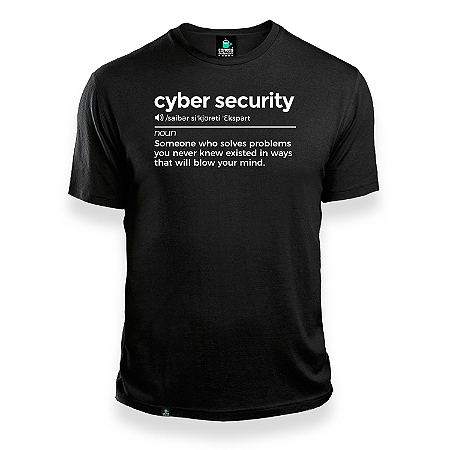 Camisa Cyber Security Definition Preta