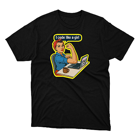 Camisa We Can Code It Preta DTF