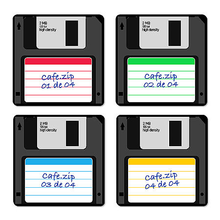 Kit porta-copos Diskete