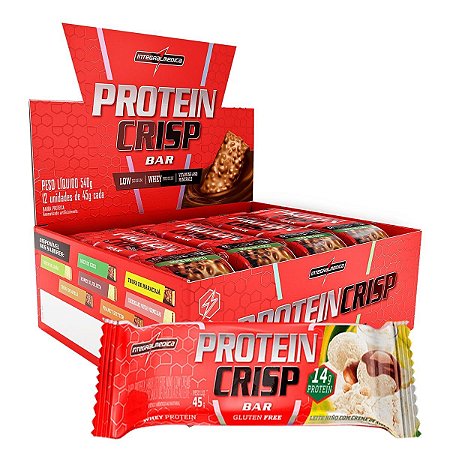 Protein Crisp Bar 45g 12unidades Duo Crunch - INTEGRALMÉDICA