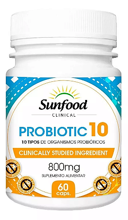 Probiotic 10 800mg 60caps - SUNFOOD