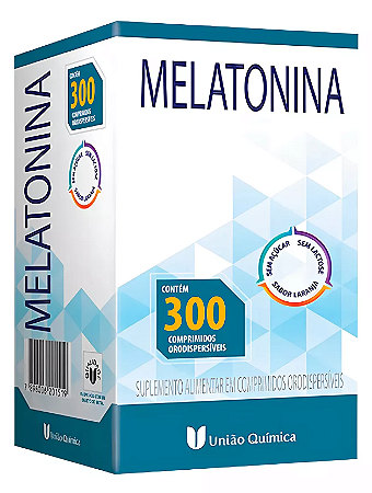 Melatonina 300 comprimidos sabor Laranja - UNIÃO QUÍMICA