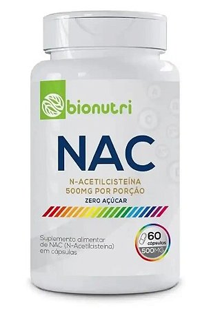 Nac N-acetilcisteina 500mg 120cápsulas - BIONUTRI