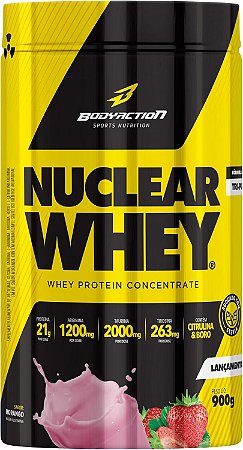 Nuclear Whey Concentrado 900g sabor Morango - BODY ACTION