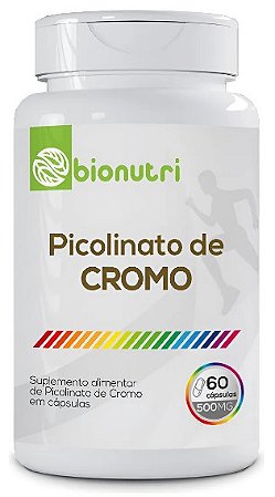 Picolinato de Cromo 60cápsulas 500mg - BIONUTRI