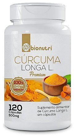 Cúrcuma Longa L Premium 120cápsulas 500mg - BIONUTRI