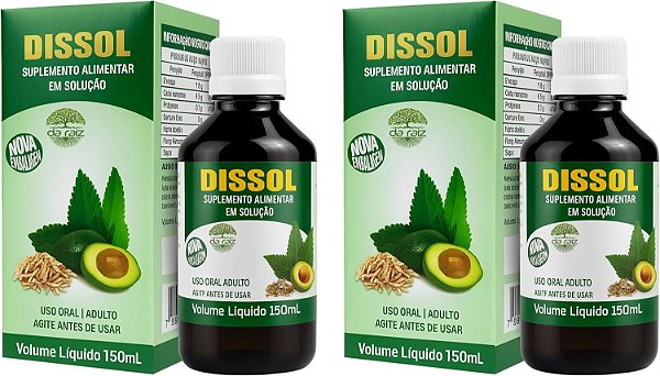 Kit 2x Dissol Suplemento Natural Para Cálculos 150ml - DA RAIZ