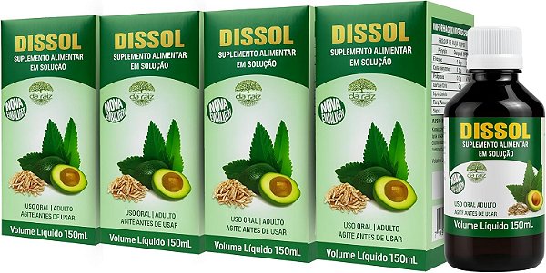 Kit 4x Dissol Suplemento Natural Para Cálculos 150ml - DA RAIZ