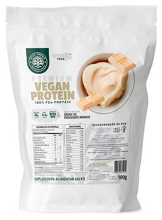 Premium Vegan Protein 900g sabor Creme de Chocolate Branco - STAY GREEN