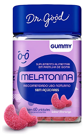 Melatonina em Gomas Sabor Morango 60 Gomas - DR. GOOD